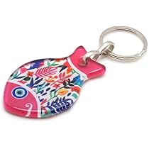 Amazon.co.jp: ナザールボンジュウキーホルダー お魚/ピンク N